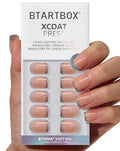 BTArtbox Press On Nails Short - Ice Thread, Silver Spakly French Tip Square Press On Nails with Glue and Adhesive Tabs for Women, Soft Gel Glue On Nails in 16 Sizes - 32 Stick On Nails Kit