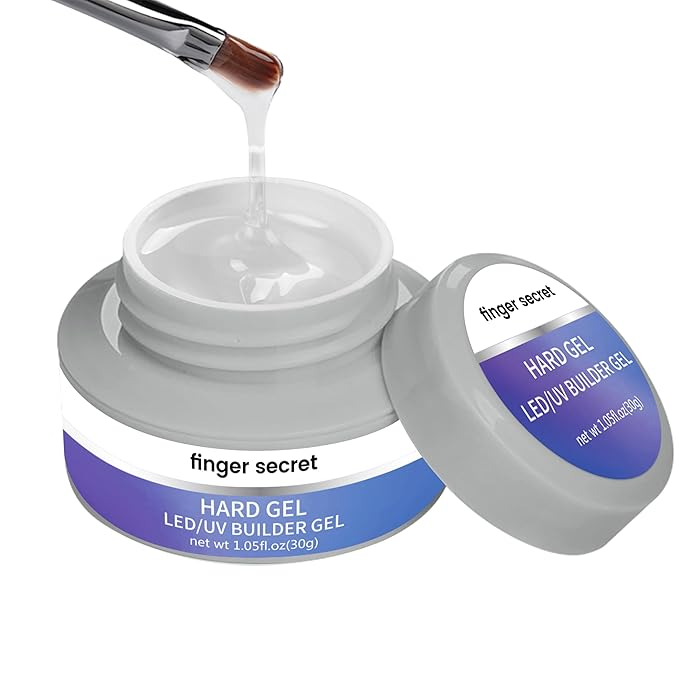 Hard Gel Builder Gel for Nails Long-lasting Clear 3D Sculpting Nail Extension Nail Builder Kit 1oz (clear, 1oz)