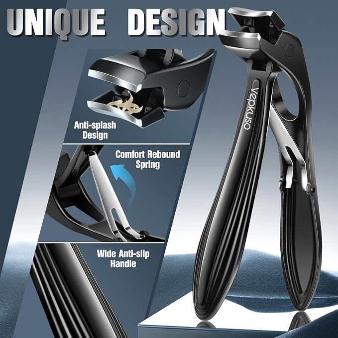 Nail Clippers&Toenail Clippers for Thick Nails for Seniors | Toe Nail Clippers Set for Ingrown Nails for Men | Manicure Kit &Nail Cutter for Women, Gift Idea