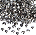 2880PCS Art Nail Rhinestones Non Hotfix Glue Fix Round Crystals Glass Flatback for DIY Jewelry Making with one Picking Pen (ss6 2880pcs, Jet Hematite)