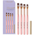 4PCS Rose Gold Acrylic Nail Brush Set,Size 10/12/14/16 Professional Nail Brushes for Acrylic Application Extension and 3D Carving for Nail Home Salon DIY
