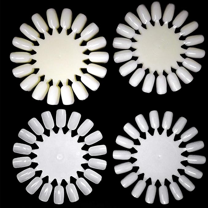 Honbay 20PCS Plastic 18 Tips False Nail Swatches Wheels Nail Art Color Polish Display Wheel for Manicure