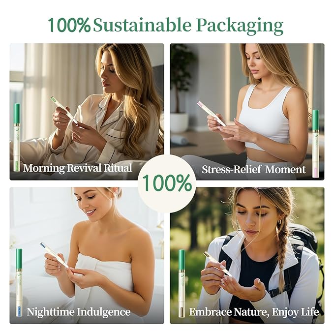 APUREE Organic Cuticle Oil Set: 100% Bio-Based(6pcs)|Nail Strengthener Growth Oil|Moisturizes Extra Dry Cuticles for Brittle Peeling Breaking Thin Nails|USDA Verified|Manicure Prep|Vegan