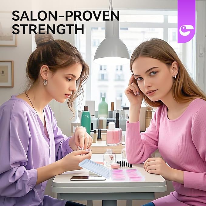 Gelike EC Dual Forms for Extension: 96 Pcs Color Nail Form, 4 Style 12 Size Nail Forms For Builder, Half Matte Gel Forms For Manicure Art Design Salon Diy
