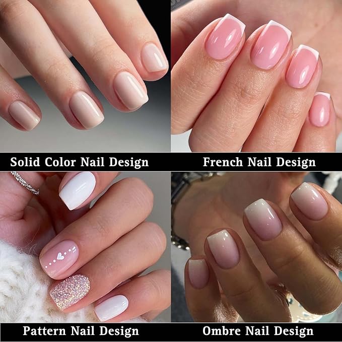 300pc Extra Short Square Gel Nail Tips Clear Fake Nail, XS Clear Press on Nails Short Square Soft Gel Nail Tips Acrylic Nails Full Cover False Nail Artificial Fingernail for Acrylic Nail Extension