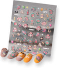 Anime Nail Stickers 5D 3D Embossed Japanese Kawaii Nail Art Decals for Unisex DIY Nail Design, Self Adhesive Stickers for Natural Gel Press On Nails, Cute Otaku Cosplay Gift (HEH)