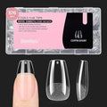 Beetles Short Coffin Nail Tips 576 PCS Half Matte Pre-shape Short Coffin Fake Nails 12 Sizes Full Cover Acrylic False Nails Nail Extension DIY Manicure Gifts for Women