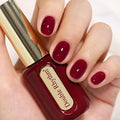 Double Rhythm 0.50 OZ Gel Polish Hema Free Same Color Same Bottle Golden Round Translucent Neutral Natural Milky 15 ML Jelly UV Polish Art DIY at Home (Dark Burgundy-C1563)