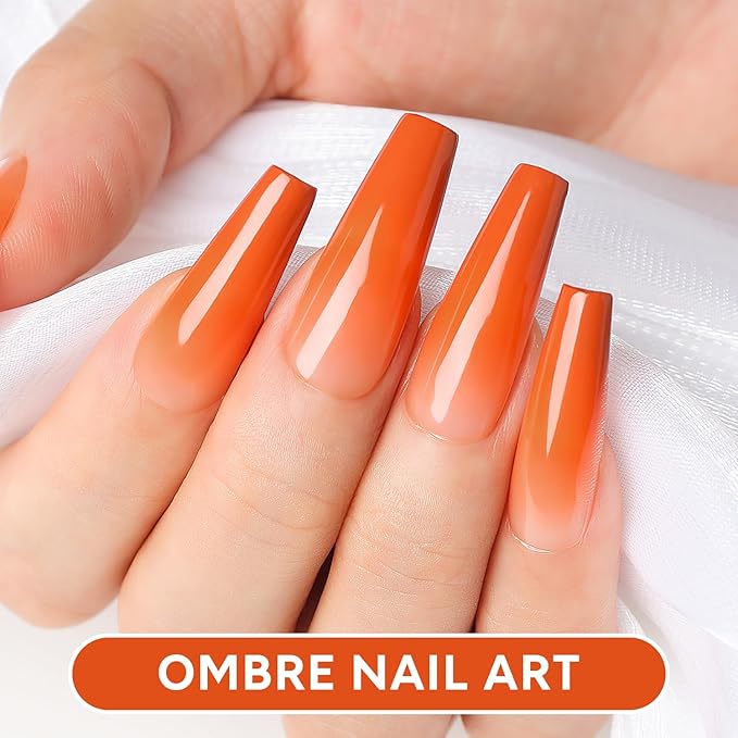 AIMEILI Ombre Gel Nail Polish Kit, Vegan, Cruelty Free, Gradient Blush Effect Solid Gel Polish 6 Colors Pat Painting Gel with Nail Sponge Drawing Brush for DIY Nail Art Salon at Home