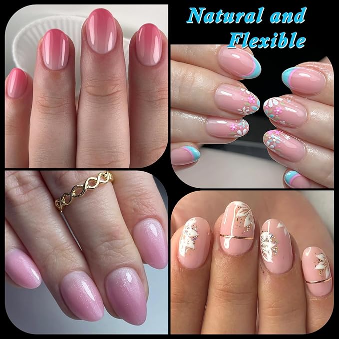 420pc Extra Short Oval Gel Nail Tips Clear Fake Nails, XS Clear Press on Nails Short Round Almond Soft Gel Nail Tip Acrylic Nail Full Cover False Artificial Fingernail for Nail Extension Press-ons