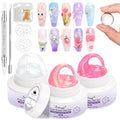 Sculpting Gel for Nail Art BISHENGYF: 30g Sculpting Gel Non-Sticky Clear Rose Pink Aurora Glitter 3D Nail Art Hand Carving U V/LED Extension with 3D Mold