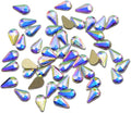 AD Beads Top Czech AB Crystal Flatback Rhinestone Nail Art Decoration Multi Shape (S03 Raindrop 4x6mm, 50 Pcs)