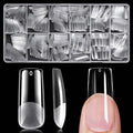 510pc Long Square Nail Tips, Soft Gel Nail Tip Square Long Fake Nails Artificial Fingernail, 15 Sizes Full Cover Clear Press on Nail Acrylic Nails Tips for Nail Extensions, Press on Nails Making