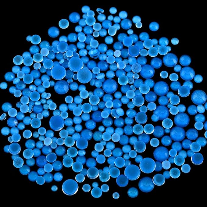 Blinginbox Flatback Glass Rhinestones,Bedazzler Gems 2880pcs Non Hotfix Crystal Rhinestones for Nail Charms Crafts Clothes Tumblers,New Blue Neon,Mixed SS6-20 of 0.07-0.18in