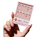 Glamnetic x Fanatics Press On Nails - Iowa State Cyclones | Short Almond Fake Nails, Collegiate Cyclones Red French Tips, College Nails, Salon-Quality | 15 Sizes - 30 Nail Kit with Glue
