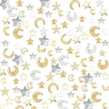 OLYCRAFT 480pcs 16 Styles Star Moon Starfish Resin Fillers Brass Cabochons Nail Art Decoration Accessories Resin Accessories Supplies for Jewelry Making Nail Art Decoration - Gold & Silver