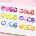 GELLEN Fruit Collection Cat Eye Gel Nail Polish, 6 Colors Neon Magnetic Gel Polish Set with Sparkle Finish, Soak Off UV LED Holographic Reflective Polish Kit for DIY Manicure or Salon Use