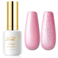 Imtiti Pearl Gel Nail Polish,0.5 Fl Oz Pink Glitter Drawing Gel Polish Shell Thread Shimmer Mermaid Nail Gel Polish Soak Off UV LED for Home DIY Nail Art Manicure Salon