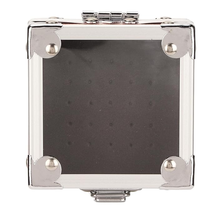 Nail Drill Bit Holder,ANGGREK 25 Holes Drill Bit Case 3 Layer Sponge Transparent Cover Storage Displayer Box for Acrylic Nail Drill Bit Rivet Reinforcement Nail Drill(Gold)