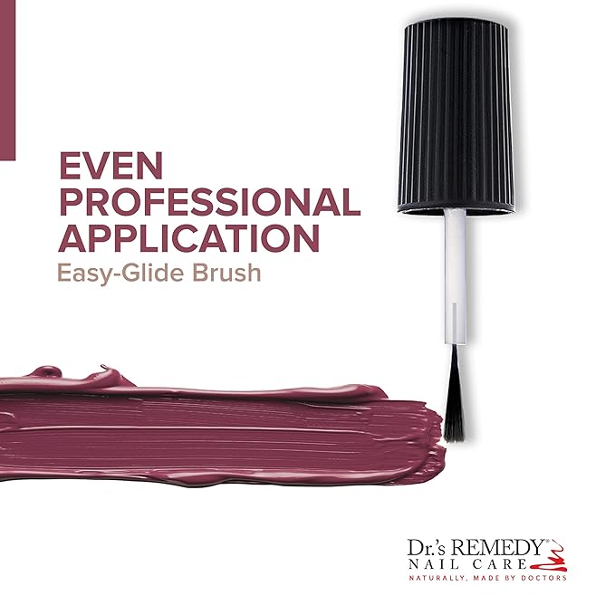 Dr.'s Remedy Enriched Nail Polish, Brave Berry With Base Coat Set 0.5 Fluid Oz Each