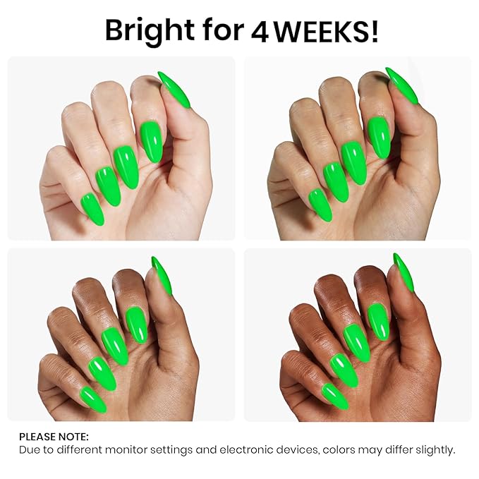 Beetles Green Gel Nail Polish, Bright Green Gel Polish Ghost Phantom for St Patricks Day Nails Art, Soak Off Uv LED Nail Lamp Manicure Salon Gift for Women 0.3Oz