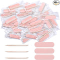 Mini Nail Files Disposable Cuticle Pusher for Press on Nails Double Sided Nail Files Manicure Pedicure Tools (40)