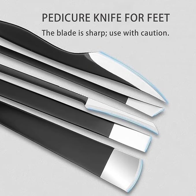 Pedicure Knife Set Callus Knife for Feet Ingrown Toenail Knives Foot Care Tools Dead Skin Removal Nail Scraper File