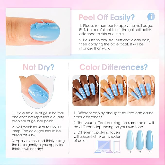 ROSALIND Neon Gel Nail Polish, 8 Colors Macaron Gel Polish Soak Off UV Pastel Yellow Pink Green Nail Polish Set for Home Salon Manicure