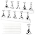 Nail Stand Nail Holder for Painting Nails 2 Sets Press on Nails Stand Display with 96 Pcs Reusable Adhesive Putty Clay Magnetic Acrylic Nailss Art Tools Accessories for Home DIY Salon Supplies Silver