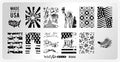 Whats Up Nails - B066 Slice of Americana Stamping Plate for Nail Art Design