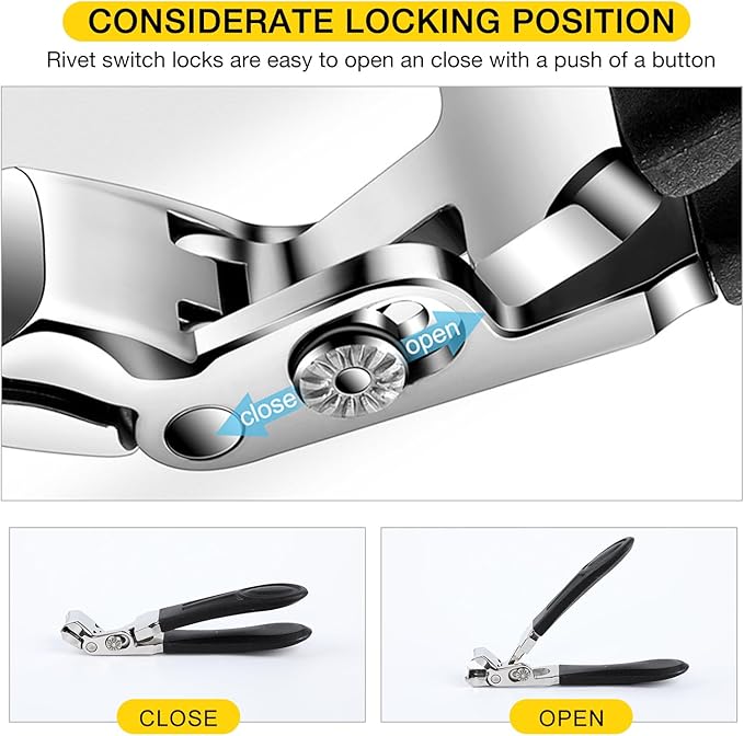 ClipMaster Pro Toenail Clippers,Dotmalls ClipMaster Pro,Grishay ClipMaster Pro,Clip Master Pro for Thick Nails,Large Angled Head Toenail Clippers with Wide Opening for Elderly Seniors(1Pcs)