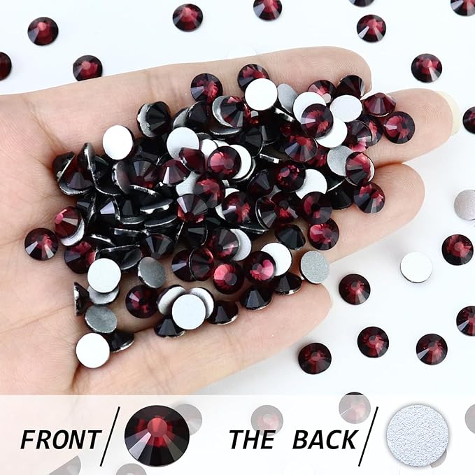 Flatback Crystal Rhinestones Round Gems for Nail Art and Craft Clothes Glue Fix, Amethyst (4.6-4.8mm) SS20/1440PCS