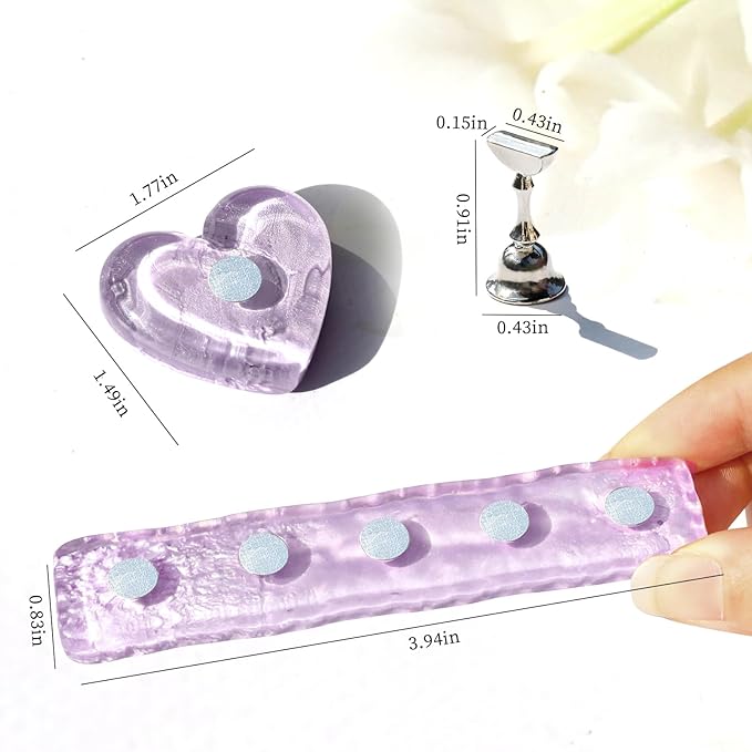 BQAN Nail Stand for Press Ons Nail Holder for Painting Nails, Nail Practice Tools with Reusable Putty - Nail Tech Must Haves Nail Supplies for Homes and Salons