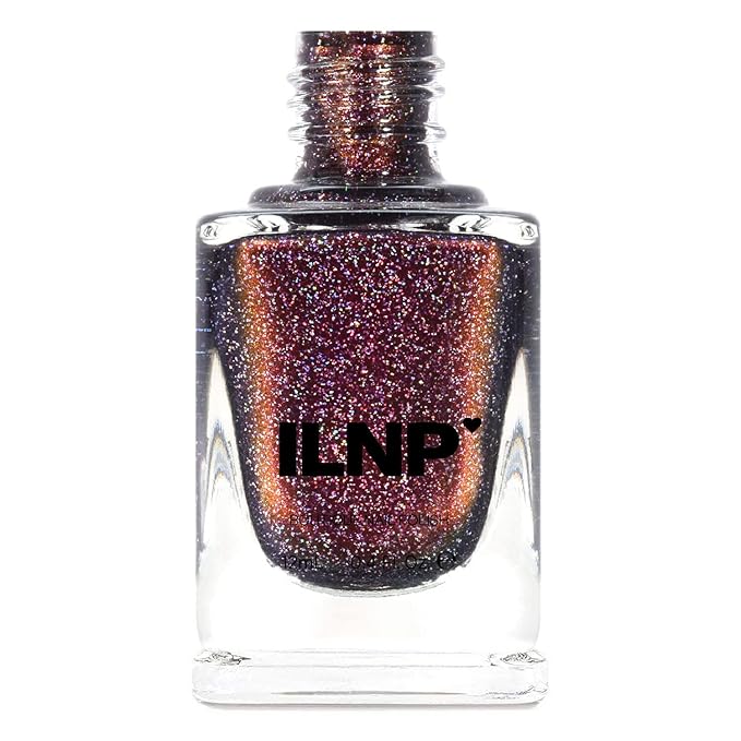 ILNP Bardot - Deep Mahogany Red Holographic Nail Polish