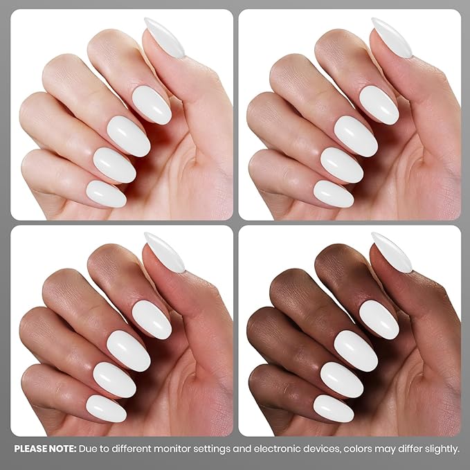 Beetles White Gel Nail Polish - 15ml French UV Nail Polish Soak Off Nail Art Manicure Salon DIY Design Home Snowdrop Gift for Woman Colorful Bottle Gel