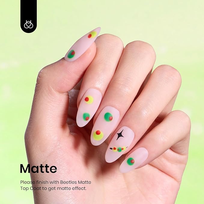 Beetles Green Gel Nail Polish - Fresh Greenery 15ML/0.51Fl Oz, Light Green Gel Nails Polish, Neon Lime Color Soak Off UV LED Lamp St Patricks Day Nails Art, Long-Lasting Manicure Salon Spring Nails