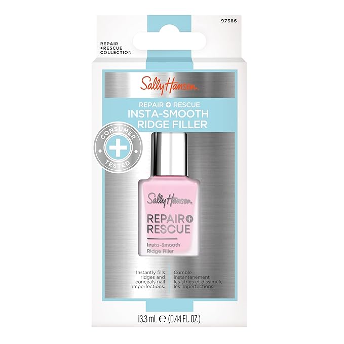Sally Hansen Nail Treatment Repair + Rescue Insta-Smooth Ridge Filler | Contains Hyaluronic Acid | Conceals Nail Imperfections & Smooths Nail Surface