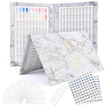160 Nail Color Display Book with 240 Nail Tips & Number Stickers (1-200) - Professional Color Swatches Book Display Chart