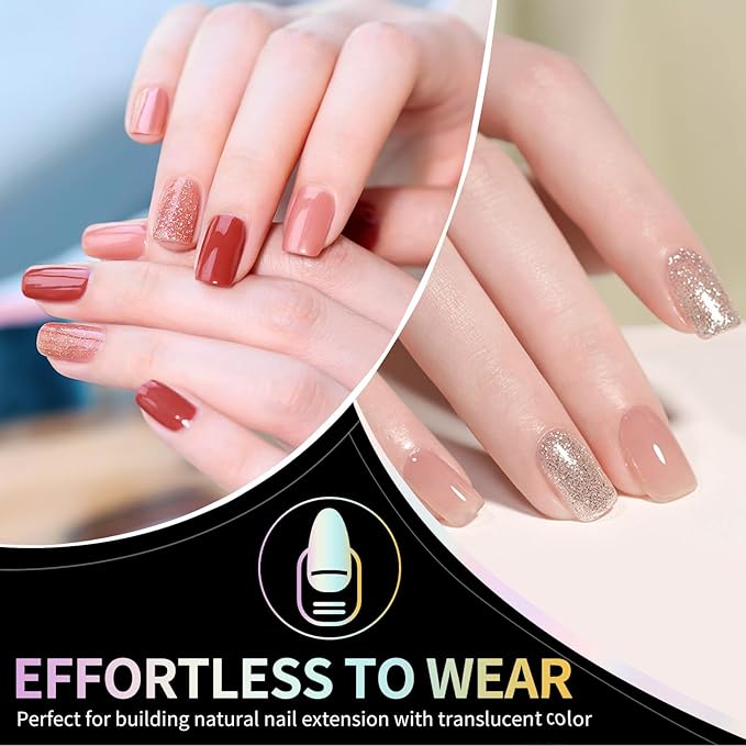 Extra Short Square Nail Tips - 12 Sizes 240 PCS Pre-Etched Soft Gel Nail Tips Half Matte Acrylic Full Cover Clear Pre Etched Nails for Nail Extension Manicure Home DIY Manicure Salon
