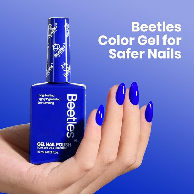 Beetles Blue Gel Nail Polish - Royal Blue Color Gel Polish 15ml Soak Off Uv/LED Nail Lamp Nail Art Design Manicure Salon Diy Home for Women
