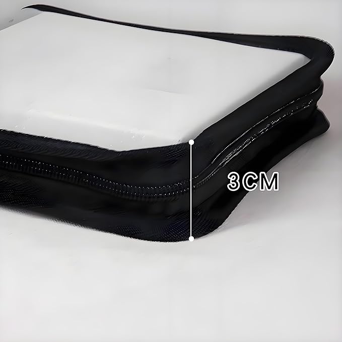 A5 Zipper Press On Nail Organizer - Empty Nail Storage Box for Fake Nails, Nail Display, Includes 6pcs Nail Tapes - Durable Nail Packaging for Fake Nail Storage & Organization