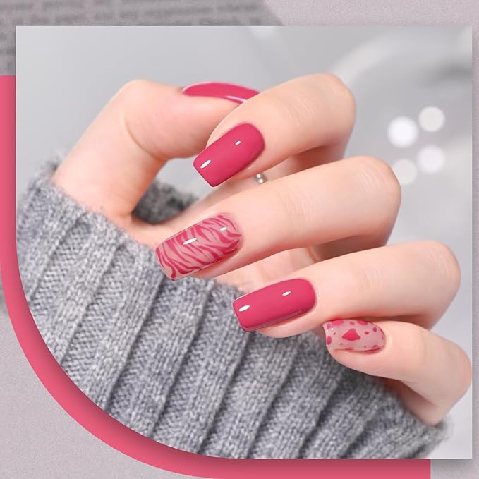 GAOY Pink Gel Nail Polish, 16ml Soak Off Gel Polish, UV Light Cure for Nail Art DIY Manicure at Home, 2003 Berry Pink