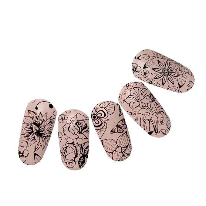 Mezerdoo 10 Pcs/Lot Monster Ghosts Nail Art Stamping Template Animal Cartoon Love Fruit Printing Image Plate Nail Stamp with Backplane