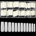 240 Pcs Natural Full Cover Nail Tips, Nail Tips for Acrylic Nails Professional, Coffin Nail Fake Nails, False Ballerina French Acrylic Nail Extension for Salon Manicure Home DIY