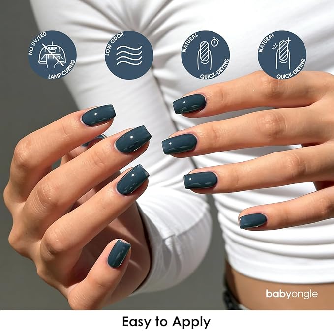 Deep Blue Nail Polish, 14 ML Quick Dry Nail Polish for Nail Art DIY Manicure at Home, Chip Resistant Nail Lacquer for Nail Art Varnish, Long Lasting, BOG124