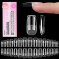 Beetles Flat-X Gel Nail Tips - Medium Square Press-On Nails 16 Sizes 160 pcs | Pre-Etched Half-Matte Full-Cover Soft Gel Tips Fake Nail for Flat & Natural Nail Beds - Easy DIY Salon