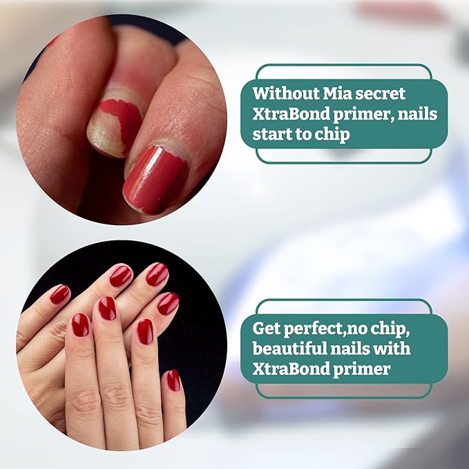 Mia Secret 3PCS No Burn Acid Free Primer Xtra Bond Acrylic Uv Gel 0.5 Fl Oz…
