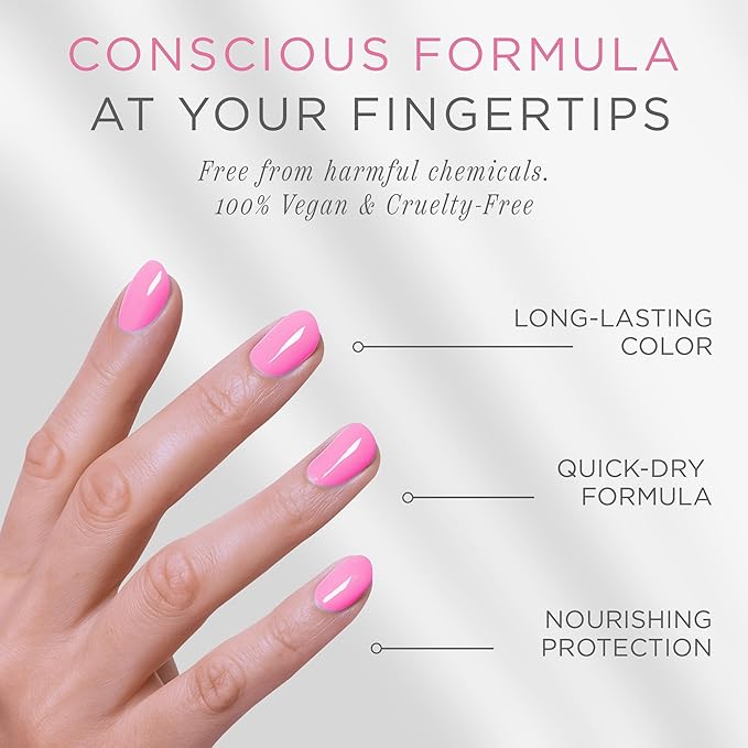 Cote Beauty’s Blush & Bashful Pink Nail Polish, Sophisticated, Smooth & Creamy Finish, Long Lasting Nail Polish, Vegan & Cruelty-Free, Salon-Quality Finish with Effortless Application, 0.27 Fl Oz