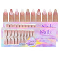 300pcs Press On Nails, 5 Colors, 2 Shapes, 15 Sizes, Full Cover Long Square Almond Nail Tips, Stick On Nails For Women Girls, DIY Nail Art