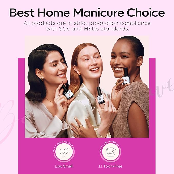 modelones Gel Nail Polish, 15 ML Chameleon Purple Gel Polish Pink Holographic Nail Polish Hot Pink Shimmer Glitter Gel Polish Soak Off LED Nail Art Gel DIY Salon Gift for Women